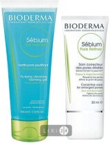 Набор Bioderma Sebium концентрат для сужения пор 30 мл + Sebium очищающий гель 100 мл