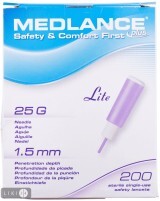 Ланцет Medlance Plus Lite автоматический игла 25G, прокол 1,5 мм, №200