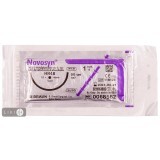 Материал шовный хирургический, рассасывающийся novosyn фиолетовый USP 1 (4) 90 см, игла HR 48 (M) упаковка DDP