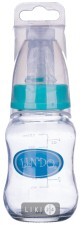 Стеклянная бутылочка для кормления Lindo PK 0980 с силиконовой соской 125 мл