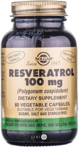Ресвератрол Solgar 100 мг капсулы 770 мг №60