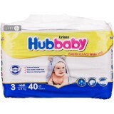 Подгузники для детей Hubbaby №3 4-9 кг 40 шт