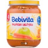 Бебивита 1849 Пюре фруктово-овощное Морковка и яблоко 125г 