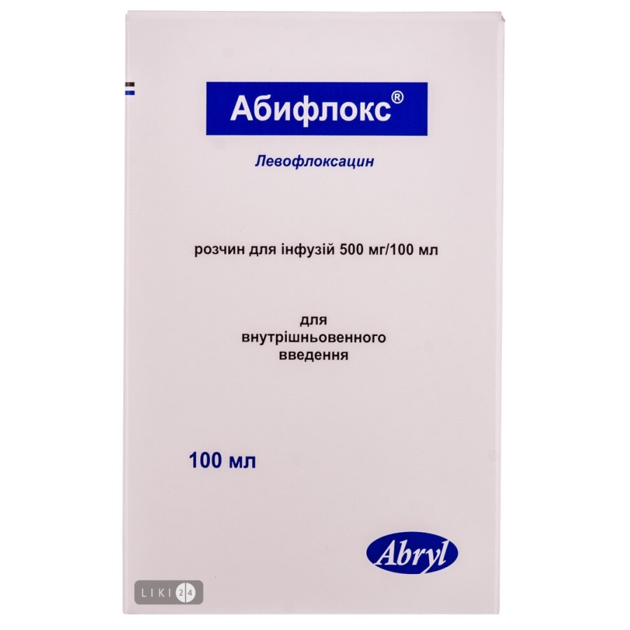 Абифлокс р-р д/инф. 500 мг/100 мл фл. 100 мл: цены и характеристики