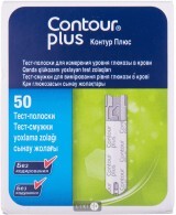 Тест-смужки для глюкометра Contour Plus, №50