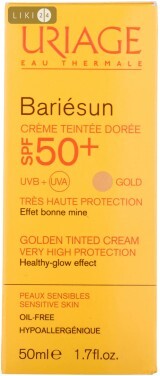 Солнцезащитный тональный крем Uriage Bariesun SPF 50+ Золотистый 50 мл
