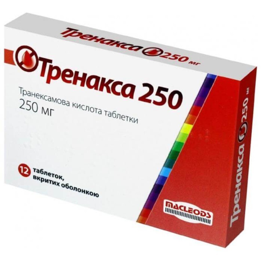 Тренакса 250 табл. п/о 250 мг №12: цены и характеристики