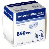 Метформін гексал табл. в/плівк. обол. 850 мг №120