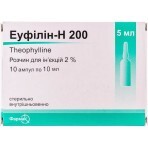 Эуфиллин-н 200 р-р д/ин. 2 % амп. 10 мл, в пачке №10: цены и характеристики