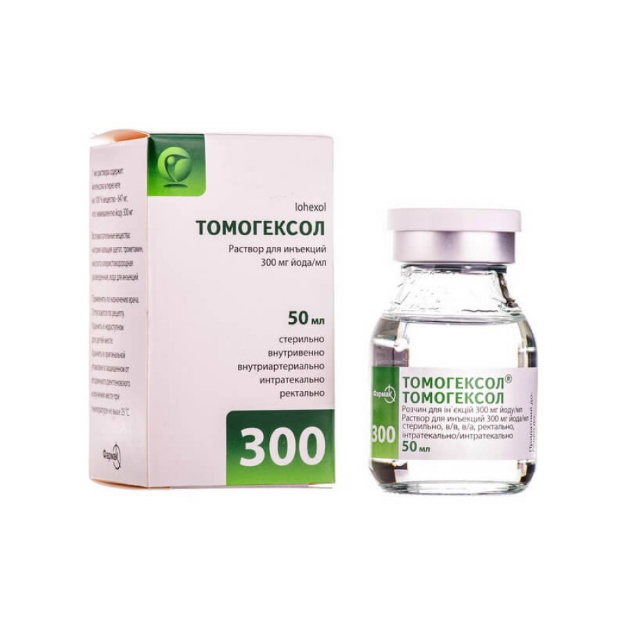 Томогексол р-р д/ин. 300 мг йода/мл фл. 50 мл: цены и характеристики