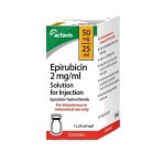 Епірубіцин р-н д/ін. 50 мг фл. 25 мл: ціни та характеристики