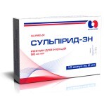 Сульпірид-зн р-н д/ін. 50 мг/мл амп. 2 мл, коробка №10: ціни та характеристики