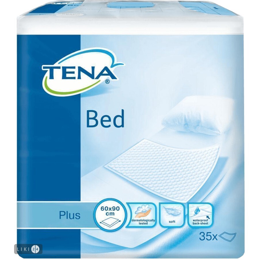 Одноразовые пеленки Tena Bed Plus для младенцев впитывающие 60x90 см 35 шт: цены и характеристики