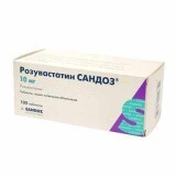 Розувастатин сандоз табл. п/плен. оболочкой 10 мг блистер №100