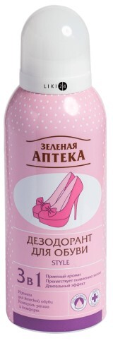 Дезодорант для обуви Зеленая аптека Женский, 150 мл