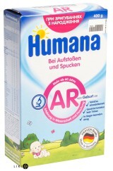 Сухая молочная смесь Humana AR при срыгиваниях, для детей с рождения, 400 г