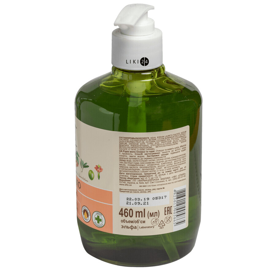 Жидкое мыло Зеленая Аптека Оливка и годжи, 460 мл: цены и характеристики