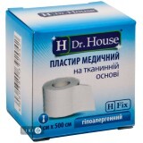 Пластырь медицинский Dr. House на тканевой основе 4 см х 500 см 1 шт в картонной упаковке