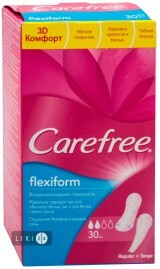 Прокладки ежедневные Carefree Flexi Form 30 шт