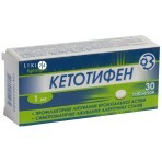 Кетотифен табл. 0,0001 г пенал п/п №30: цены и характеристики