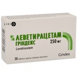 Леветирацетам Гриндекс табл. п/плен. оболочкой 250 мг блистер №30