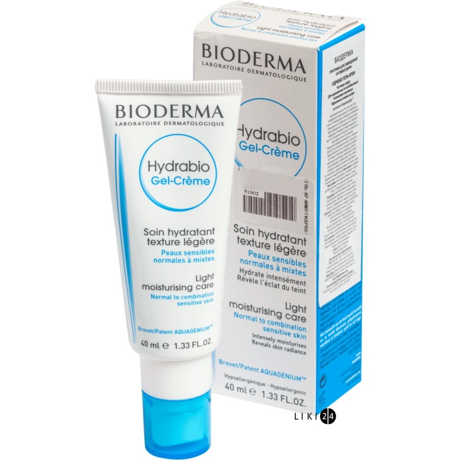 Крем-гель для лица Bioderma Гидрабио увлажняющий для чувствительной кожи, 40 мл: цены и характеристики