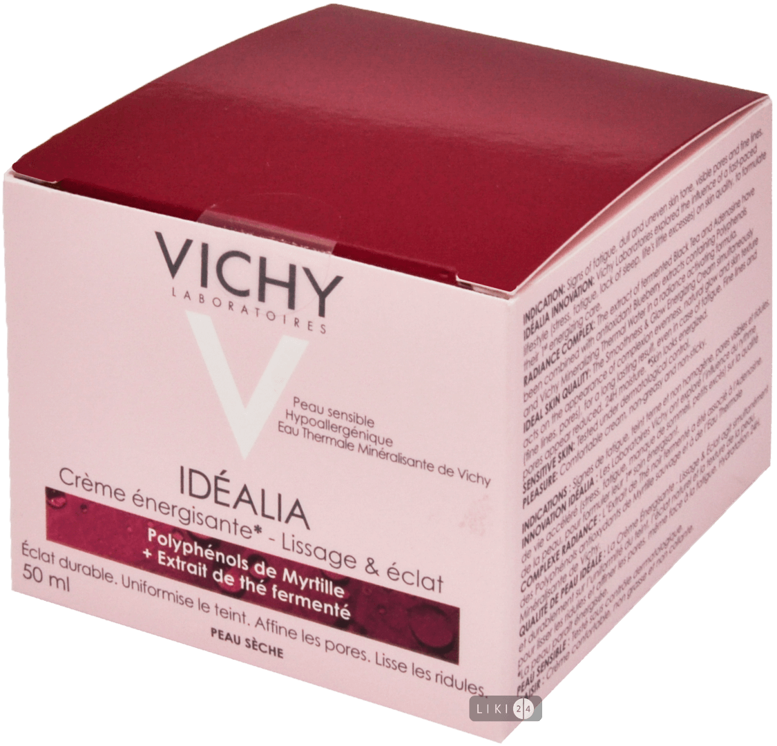 

Крем для обличчя Vichy ідеали відновлює гладкість і сяйва шкіри і наповнює її енергією для сухої шкіри, 50 мл, 50 мл, д/сух. шкіри
