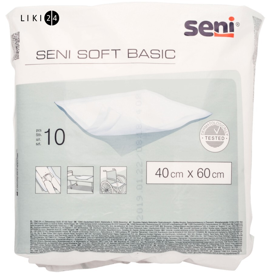 Одноразовые пеленки Seni Soft Basic 40х60 см 10 шт: цены и характеристики