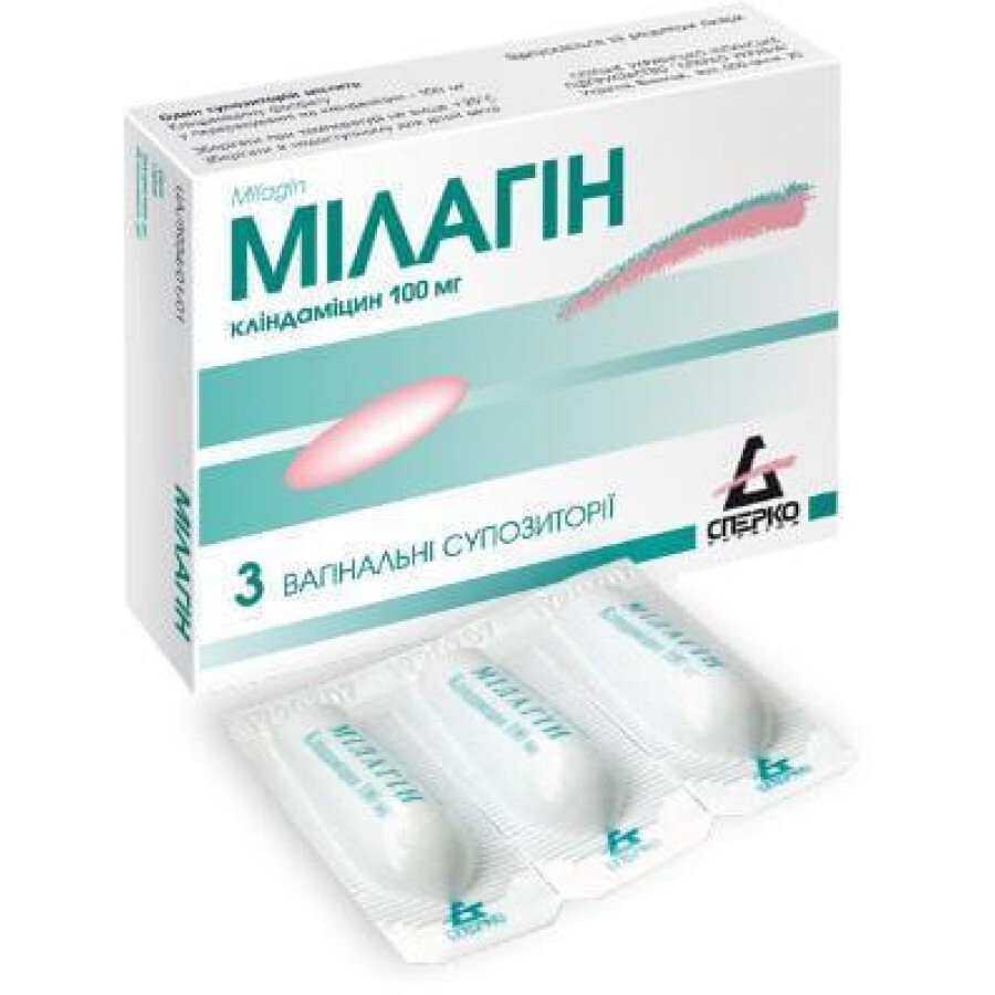 Милагин суппозитории вагинал. 100 мг стрип №3
