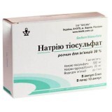 Натрия тиосульфат р-р д/ин. 30 % амп. 5 мл №10