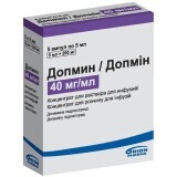 Допмин конц. д/р-ра д/инф. 40 мг/мл амп. 5 мл №5