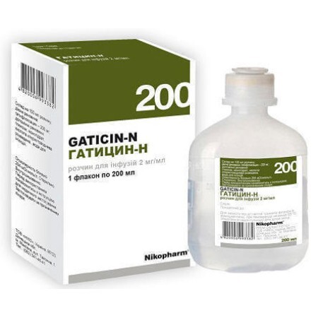 Гатицин-н р-р д/инф. 2 мг/мл фл. 200 мл, в пачке