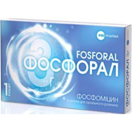 Фосфорал гран. д/орал. р-ну 3 г пакет 8 г
