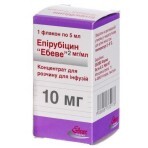 Епірубіцин "ебеве" конц. д/п інф. р-ну 10 мг фл. 5 мл: ціни та характеристики