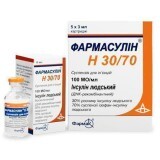 Фармасулин h 30/70 сусп. д/ин. 100 МЕ/мл картридж 3 мл №5