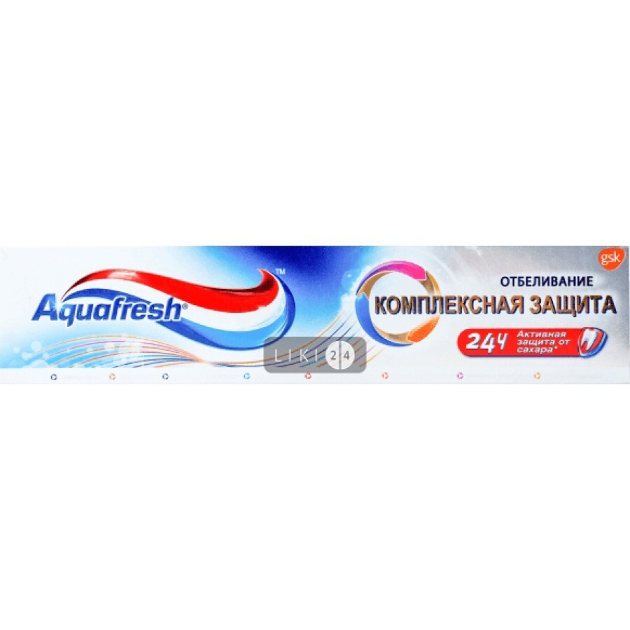 Зубная паста аквафреш комплексная защита плюс отбеливание (aquafresh ultimate + whitening) 100 мл: цены и характеристики