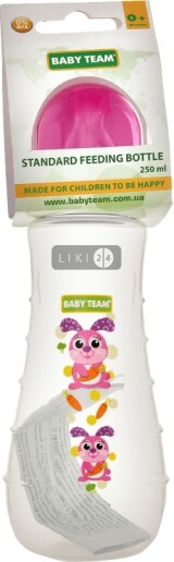 Бутылочка для кормления Baby Team с силиконовой соской 0+ 250 мл 1412