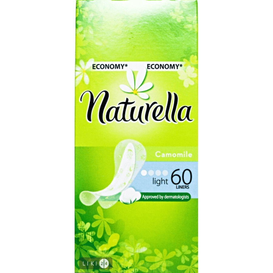 Прокладки ежедневные Naturella Camomile Light №60: цены и характеристики
