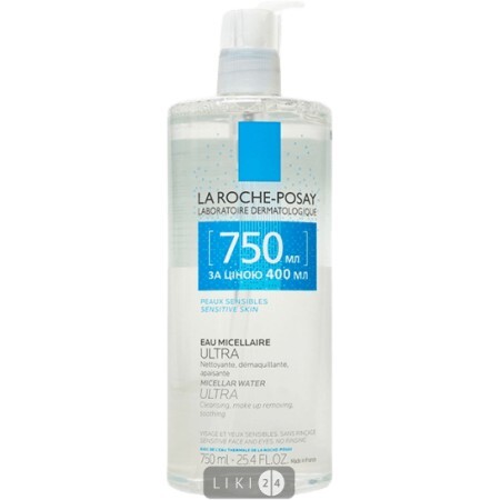 Мицеллярная вода La Roche-Posay Physiological Cleansers для чувствительной кожи лица 750 мл