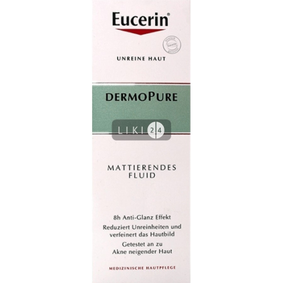 Крем-флюїд для обличчя Eucerin DermoPurifyer для проблемної шкіри матуючий 50 мл: ціни та характеристики