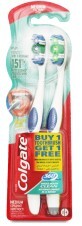 Зубные щетки Colgate 360&#176; Clean средней жесткости 1+1 шт