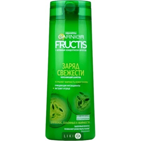 Шампунь Garnier Fructis Заряд Свіжості для волосся схильного до жирності 400 мл