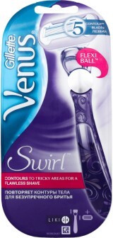Станок для бритья Venus Swirl женский с 1 сменным картриджем