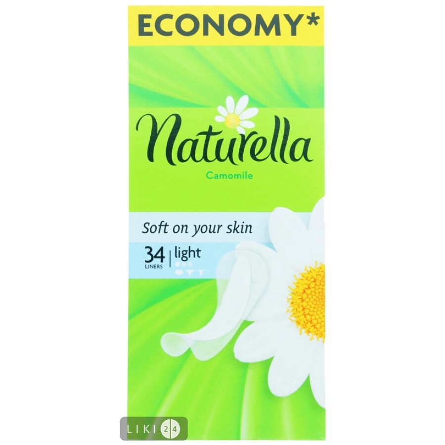 Прокладки ежедневные Naturella Light Camomile №34: цены и характеристики