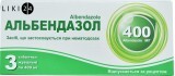 Альбендазол табл. жев. 400 мг блистер №3