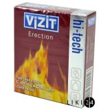 Презервативи латексні Vizit Hi-Tech Erection зі збуджуючою змазкою 3 шт