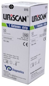 Тест-полоски для анализа мочи uriscan URISCAN 1, кетоны №50