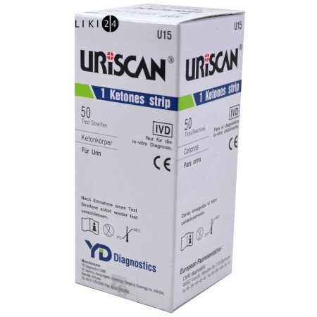 Тест-смужки для аналізу сечі uriscan URISCAN 1, кетони №50