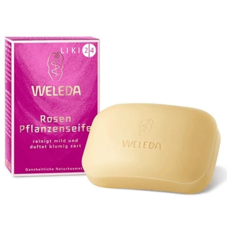 Твердое мыло Weleda Розовое, 100 г: цены и характеристики