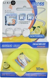 Зубная нить Dentorol Лимон №3, 30 м